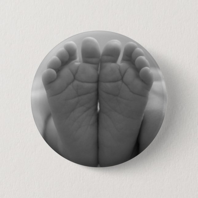 Baby Feet 2 Inch Round Button (Front)
