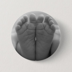 Baby Feet 2 Inch Round Button