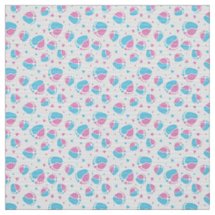 Baby Feet and Hearts in blue and pink colour Fabric