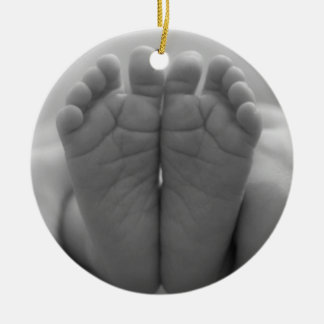 Baby Feet Ceramic Ornament