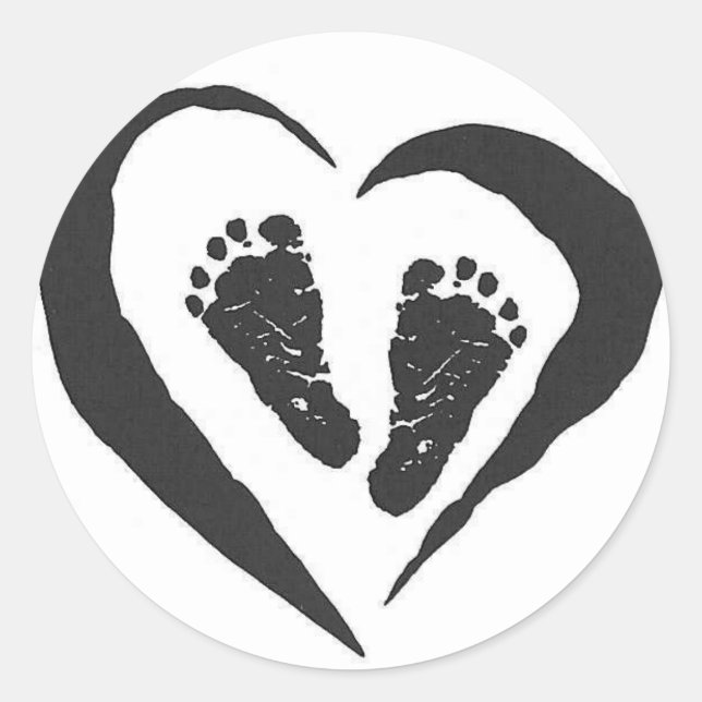 Baby Feet Classic Round Sticker (Front)