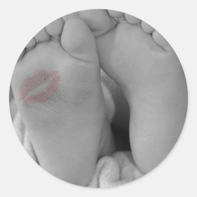 Baby Feet Classic Round Sticker (Front)