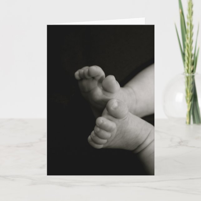 Baby Feet Greeting Card (Front)