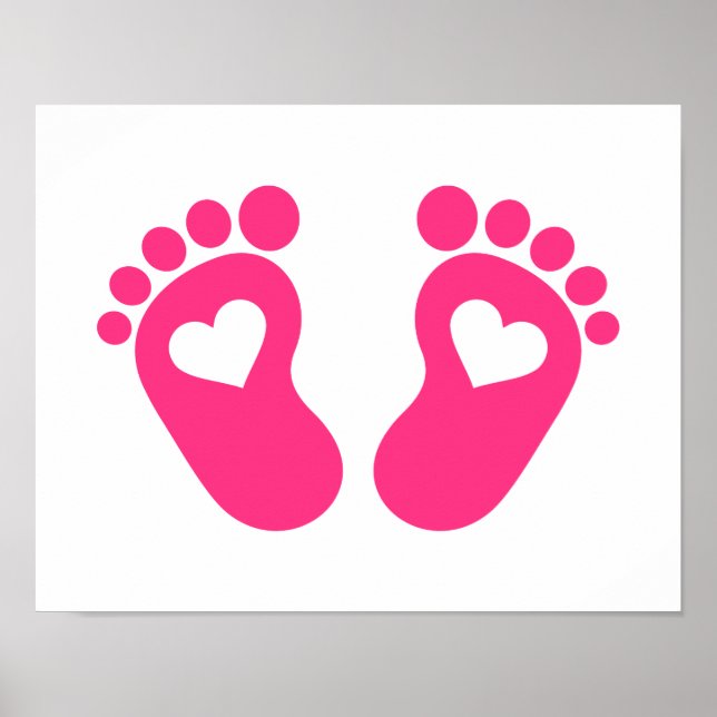 Baby feet hearts poster (Front)
