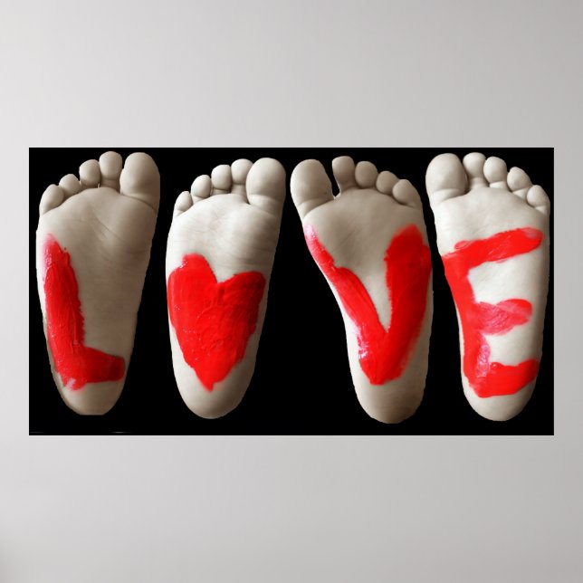 Baby feet love poster (Front)