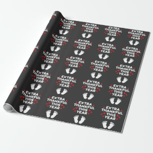 Baby Feet Parents Pregnancy Reveal Baby Shower Wrapping Paper