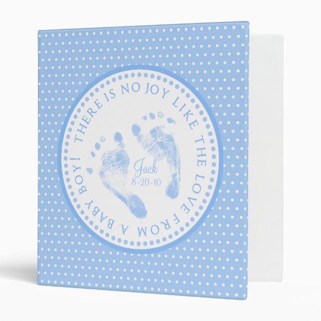 Baby Feet Polka Dot Photo Album BInder (Front/Inside)