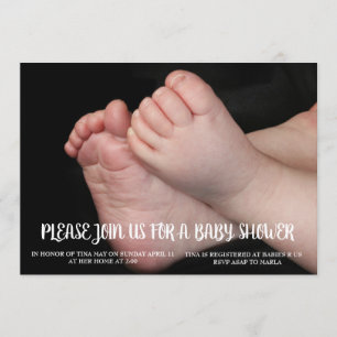 Baby Feet Shower Invitation