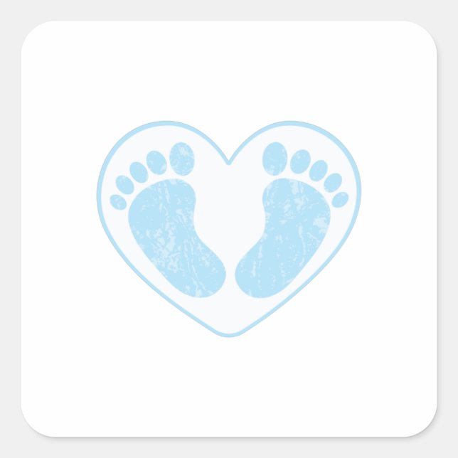 Baby feet square sticker (Front)