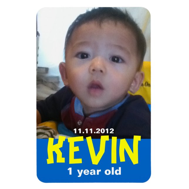 Baby First Birthday Magnet (Vertical)
