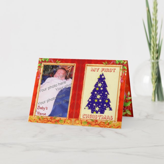 Baby First Christmas Card (Front)