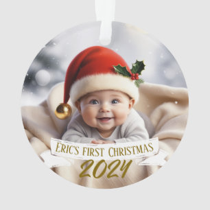 Baby First Christmas Cute Fox Ornament