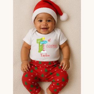 Baby First Christmas North Pole Theme Bodysuit