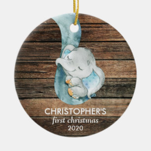 Baby first Christmas Personalized Name Custom Ceramic Ornament