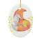 Baby First Christmas Personalized Ornament Fox Art