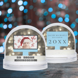 Baby First Christmas Photo Snow Globe