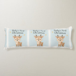 Baby first christmas reindeer cozy nursery body pillow