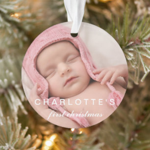 Baby First Christmas Snowflakes Style Chic Photo