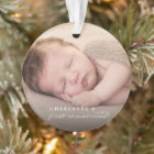 Baby First Christmas Snowflakes Stylish Chic Photo