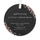 Baby First Christmas Snowflakes Stylish Chic Photo