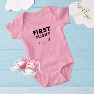 Baby FIRST FLIGHT, Cool Airplane, Travel,Cute Bodysuit