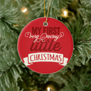 Baby First Merry Little Christmas Photo Ornament