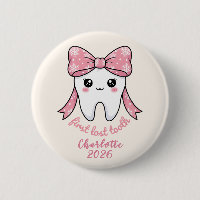 Baby First Tooth Pink Bow Milestone Kawaii Tooth
