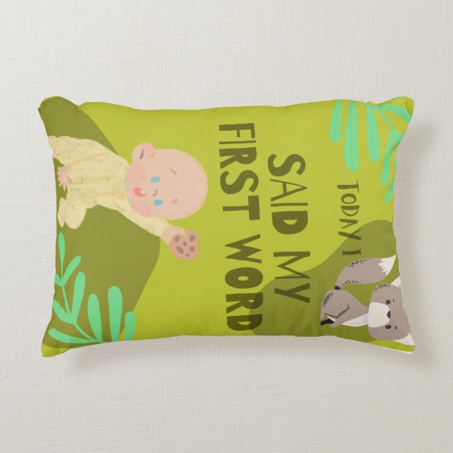 Baby first words  accent pillow (Front)