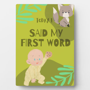 Baby first words  plaque