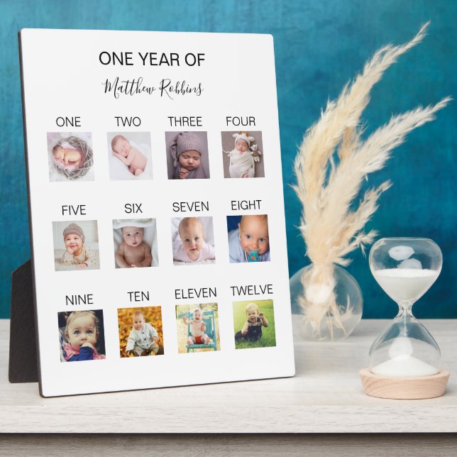 Baby First Year Photo Plaque (Side)