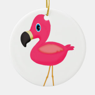 Baby Flamingo Ceramic Ornament