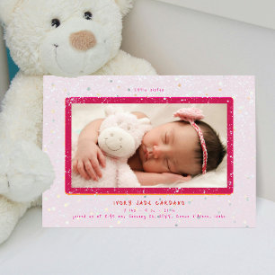 Baby Flurry Horizontal Birth Announcement