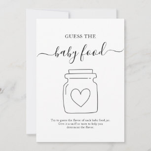 Baby Food Guessing Baby Shower Game  Invitation