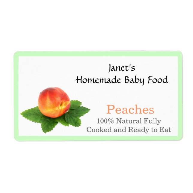 Baby Food Jar label (Front)