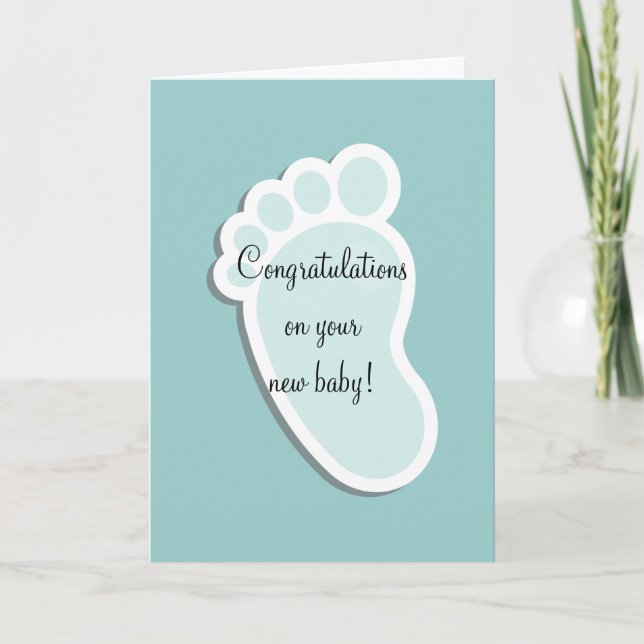 Baby Footprint Card (Front)