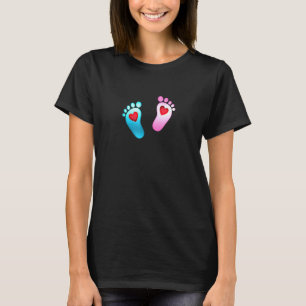 Baby Footprint Love Heart Foot Feet Boy Girl Valen T-Shirt