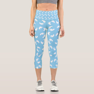 Baby Footprints, Babies Foot, Footsteps, Blue, Boy Capri Leggings