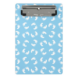 Baby Footprints, Babies Foot, Footsteps, Blue, Boy Mini Clipboard