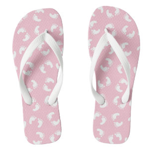 Baby Footprints, Babies Foot, Footsteps, Pink Girl Flip Flops
