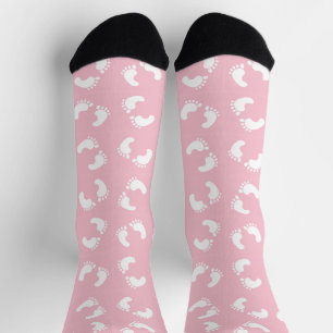 Baby Footprints, Babies Foot, Footsteps, Pink Girl Socks