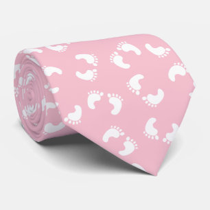 Baby Footprints, Babies Foot, Footsteps, Pink Girl Tie