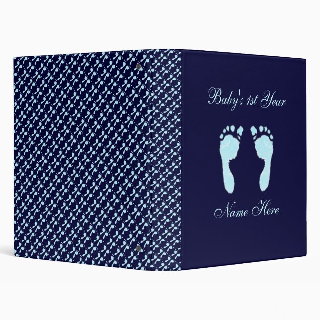 Baby Footprints (Boy) Binder (Background)