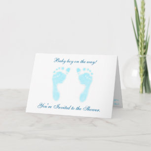 Baby Footprints (Boy) Invitation