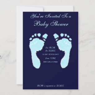 Baby Footprints (Boy) Invitation