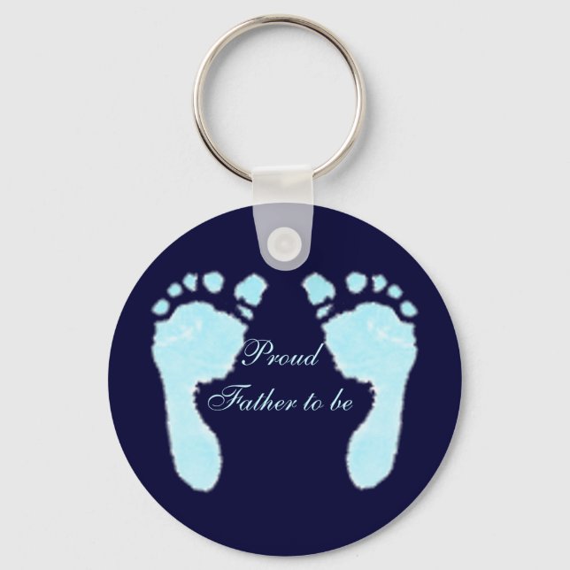 Baby Footprints (Boy) Keychain (Front)