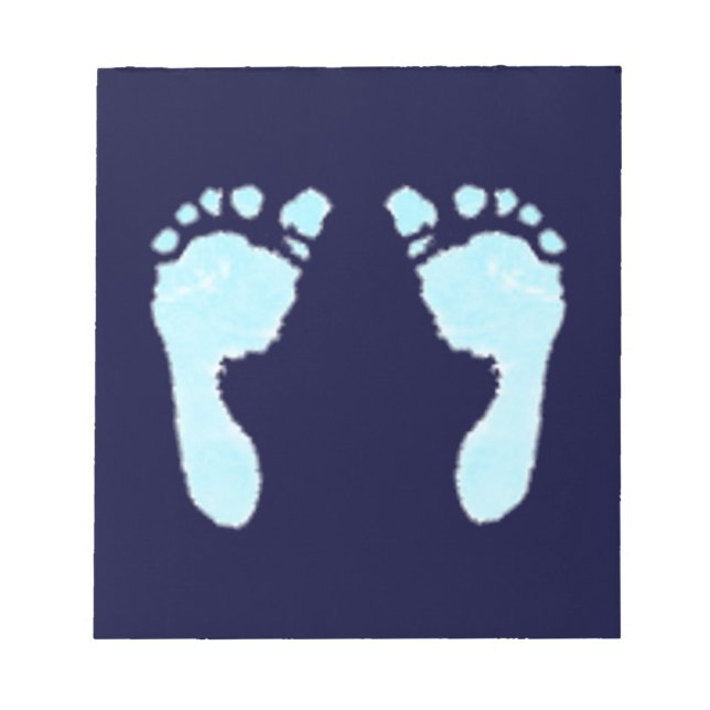 Baby Footprints (Boy) Notepad (Front)