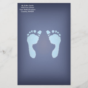 Baby Footprints (Boy) Stationery