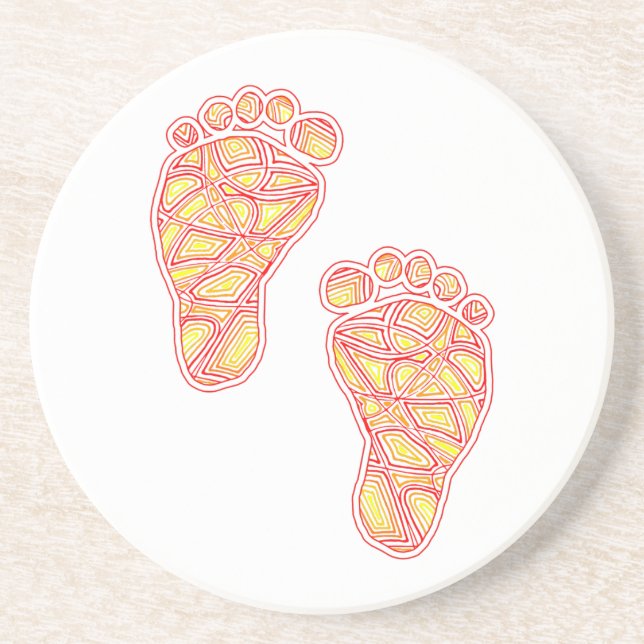 Baby Footprints Coaster (Front)