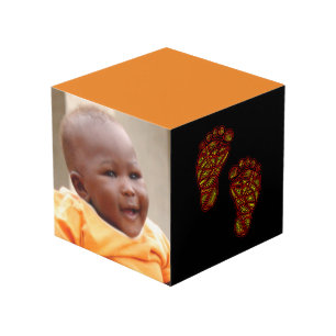 Baby Footprints Cube