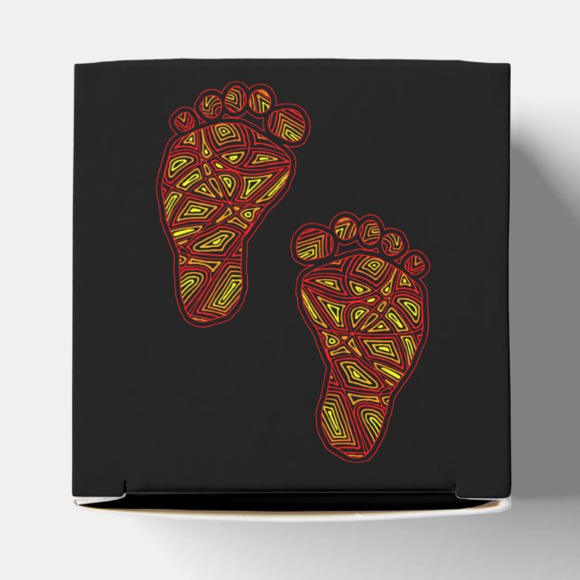 Baby Footprints Favor Box (Top)